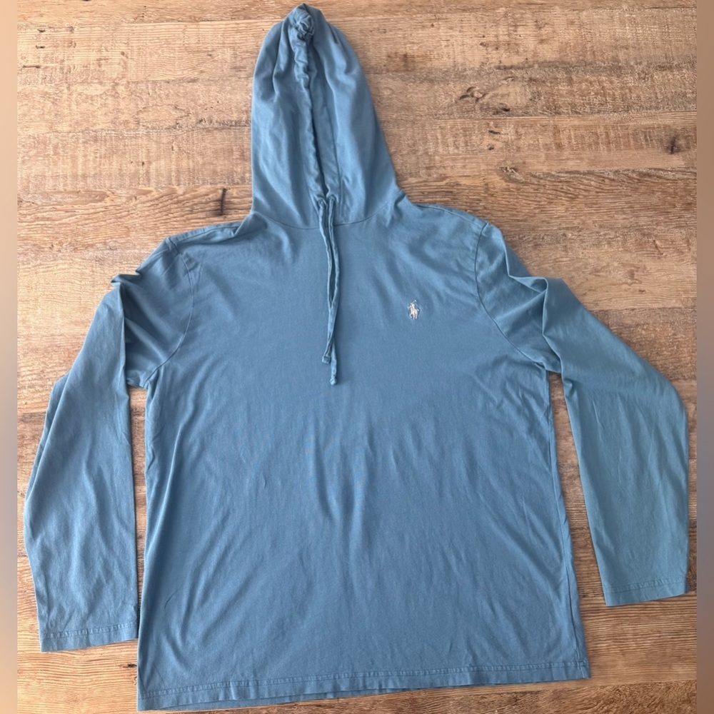 Ralph Lauren Men’s Blue Long Sleeve Classic Lightweight 
Hoodie Size Large